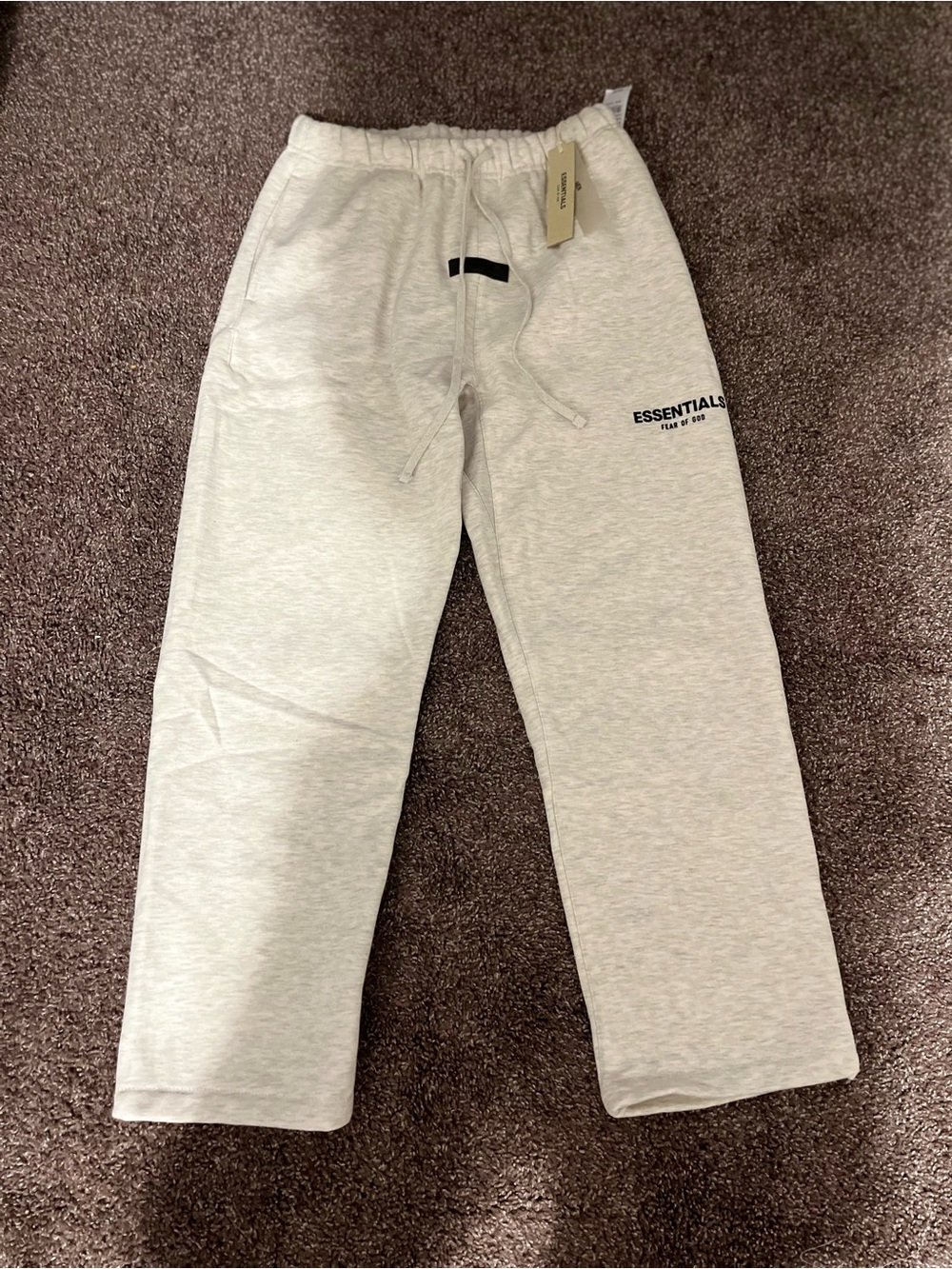 ESSENTIALS Men’s Light Heather Gray Sweatpants with Drawstring